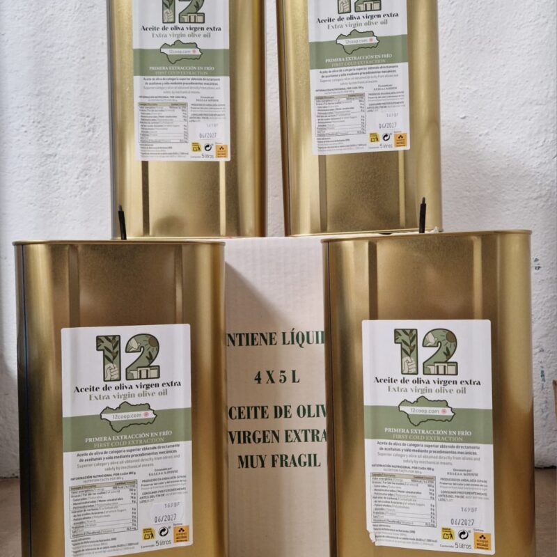 Caja de 4 latas de aceite de oliva virgen extra (Portes aparte)
